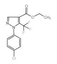1-(4-氯苯基)-5-三氟甲基-1H-吡唑-4-羧酸乙酯结构式