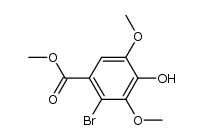 2-bromo-4-hydroxy-3,5-dimethoxy-benzoic acid methyl ester Structure