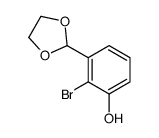 2-bromo-3-(1,3-dioxolan-2-yl)phenol Structure
