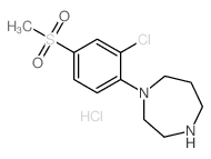 1-[(2-CHLORO-4-METHYLSULFONYL)PHENYL]HOMOPIPERAZINE HYDROCHLORIDE Structure