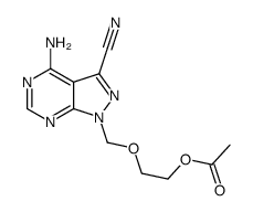 2-[(4-amino-3-cyanopyrazolo[3,4-d]pyrimidin-1-yl)methoxy]ethyl acetate Structure