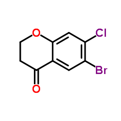 6-Bromo-7-chloro-2,3-dihydro-4H-chromen-4-one Structure