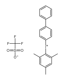 (biphenyl-4-yl)(mesityl)iodonium trifluoromethanesulfonate结构式