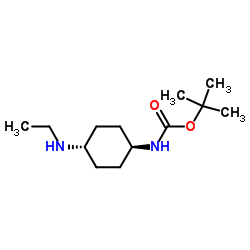 2-Methyl-2-propanyl [trans-4-(ethylamino)cyclohexyl]carbamate Structure