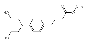 4-{4-[二(2-羟基乙基)氨基]苯基}丁酸甲酯结构式