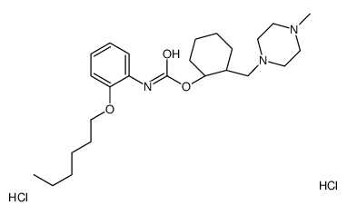 [(1R,2S)-2-[(4-methylpiperazin-1-yl)methyl]cyclohexyl] N-(2-hexoxyphenyl)carbamate,dihydrochloride结构式