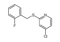 4-chloro-2-[(2-fluorophenyl)methylsulfanyl]pyridine Structure