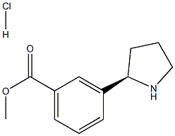 (R)-3-(吡咯烷-2-基)苯甲酸甲酯盐酸盐结构式