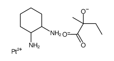 cyclohexane-1,2-diamine,2-methyl-2-oxidobutanoate,platinum(2+) Structure