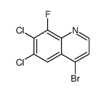 4-bromo-6,7-dichloro-8-fluoroquinoline Structure