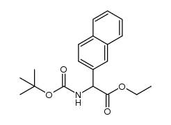 (RS)-ethyl 2-(t-butoxycarbonylamino)-2-(naphthalen-2-yl)acetate结构式