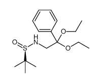 (R)-N-tert-butanesulfinyl 2,2-diethoxy-2-phenylethylamine结构式