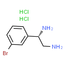 (S)-1-(3-溴苯基)乙烷-1,2-二胺二盐酸盐结构式