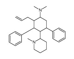 2-[3-Allyl-4-(dimethylamino)-2,6-diphenylcyclohexyl]-1-methylpiperidine结构式