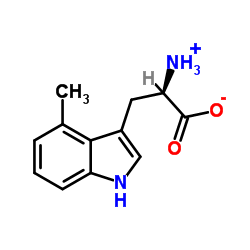 (R)-2-氨基-3-(4-甲基-1H-吲哚-3-基)丙酸结构式