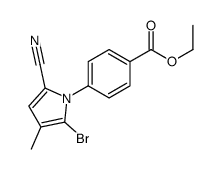 ethyl 4-(2-bromo-5-cyano-3-methylpyrrol-1-yl)benzoate Structure