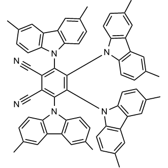 3,4,5,6-四(3,6-二甲基-9H-咔唑-9-基)-1,2-苯二腈结构式