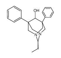2-ethyl-2-methyl-5,7-diphenyl-1,3-diaza-adamantan-6-ol结构式