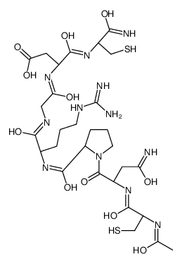 (3S)-3-[[2-[[(2S)-2-[[(2S)-1-[(2S)-2-[[(2R)-2-acetamido-3-sulfanylpropanoyl]amino]-4-amino-4-oxobutanoyl]pyrrolidine-2-carbonyl]amino]-5-(diaminomethylideneamino)pentanoyl]amino]acetyl]amino]-4-[[(2R)-1-amino-1-oxo-3-sulfanylpropan-2-yl]amino]-4-oxobutano Structure