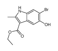 6-溴-5-羟基2-甲基-1H-吲哚-3-羧酸乙酯结构式