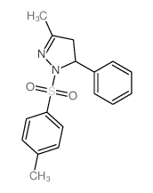 1H-Pyrazole,4,5-dihydro-3-methyl-1-[(4-methylphenyl)sulfonyl]-5-phenyl- Structure