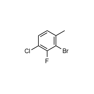 2-溴-4-氯-3-氟-1-甲基苯结构式