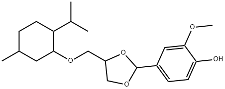 vanillin menthoxypropane diol acetal Structure
