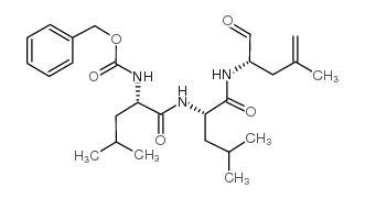 Z-Leu-Leu-4,5-dehydro-Leu-aldehyde结构式
