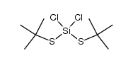 dichloro-bis-(t-butylthio)-silane Structure