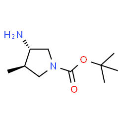 tert-butyl (3S,4R)-3-amino-4-methylpyrrolidine-1-carboxylate Structure