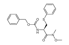 benzyl (R)-(1-(methoxy(methyl)amino)-1-oxo-3-(phenylthio)propan-2-yl)carbamate Structure