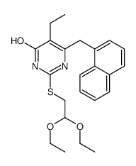 2-(2,2-diethoxyethylsulfanyl)-5-ethyl-6-(naphthalen-1-ylmethyl)-1H-pyrimidin-4-one结构式