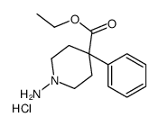 (4-ethoxycarbonyl-4-phenylpiperidin-1-yl)azanium,chloride Structure