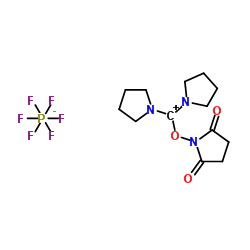 二吡咯烷基(N-琥珀酰亚氨氧基)碳六氟磷酸盐结构式
