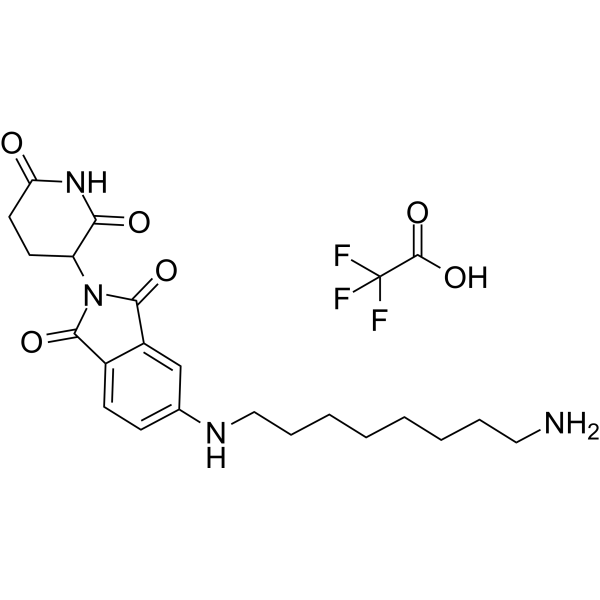 Thalidomide-5-NH2-C8-NH2 TFA结构式