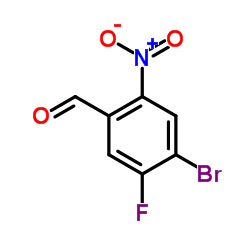 4-溴-5-氟-2-硝基苯甲醛结构式