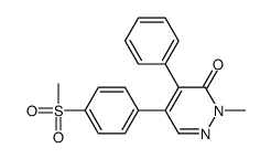 2-甲基-5-(4-(甲基磺酰基)苯基)-4-苯基吡嗪-3(2H)-酮结构式