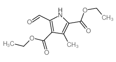 1H-Pyrrole-2,4-dicarboxylicacid, 5-formyl-3-methyl-, 2,4-diethyl ester结构式