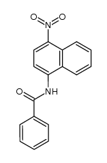 N-(4-硝基-1-萘基)苯甲酰胺结构式