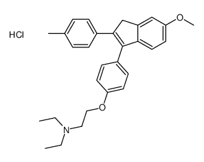 N,N-diethyl-2-[4-[5-methoxy-2-(4-methylphenyl)-3H-inden-1-yl]phenoxy]ethanamine,hydrochloride Structure