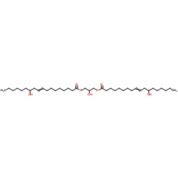 R-(Z)-12-羟基-9-十八烯酸与1,2,3-丙三醇的二酯结构式