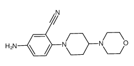 5-amino-2-(4-morpholinopiperidin-1-yl)benzonitrile Structure