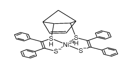 nickel(II)(bis-1,2-diphenyl-1,2-dithiolene)(norbornadiene) Structure