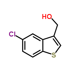 (5-氯-1-苯并噻吩-3-基)甲醇结构式