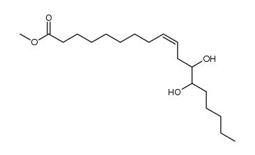 methyl 9,10-dihydroxyoctadec-cis-12-enoate Structure