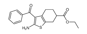 BENZO[B]THIOPHENE-6-CARBOXYLIC ACID, 2-AMINO-3-BENZOYL-4,5,6,7-TETRAHYDRO-, ETHYL ESTER Structure