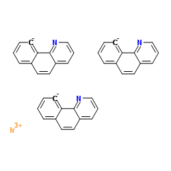 Iridium(3+) trisbenzo[h]quinolin-10-ide Structure