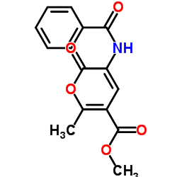 Methyl 3-(benzoylamino)-6-methyl-2-oxo-2H-pyran-5-carboxylate Structure