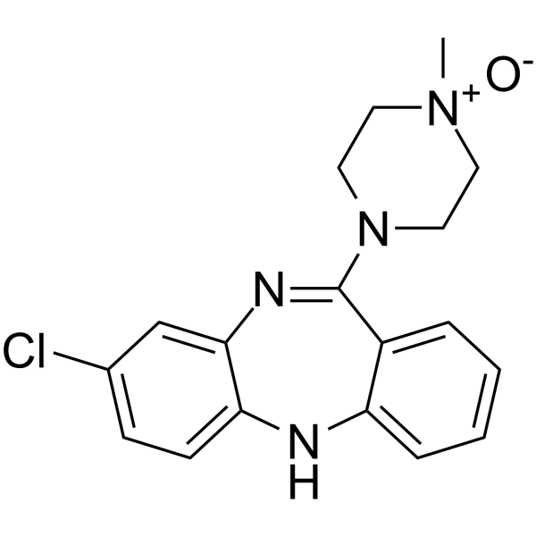 氯氮平N-氧化物结构式