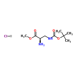 3-叔丁氧羰基氨基-D-丙氨酸甲酯结构式
